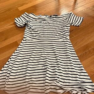 WHBM  Striped Off-Shoulder Dress